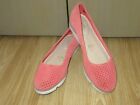 Womens Clarks Somerset Pink Suede Summer Shoes Flats Uk 5.5 D Great!