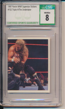1997 Panini WWF Superstar Stickers Triple H RC #152 CSG 8