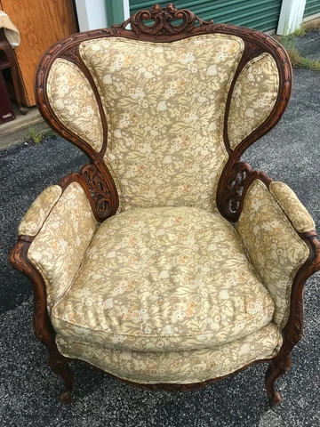 Mahogany Carved Parlor Chair / Armchair Cover