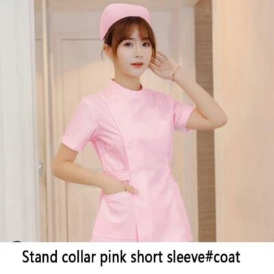 Nurse Uniforms Women Doctor Medical Beautician Lab Work Clothes Set Top & Pants - Image 1 of 3