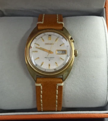 RARO SEIKO BELL-MATIC 4006-6011 Oro Día Fecha Reloj Automático Hombre Suizo Años 70 Foto 1 de 4