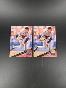 1993 Leaf Steve Avery #121 Series One Atlanta Braves Baseball Card Lot Of 2 - Picture 1 of 2