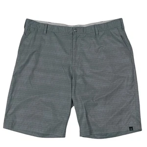 Adidas Mens Golf Shorts Gray Striped Logo Flat Front Athletic 40in - Picture 1 of 6