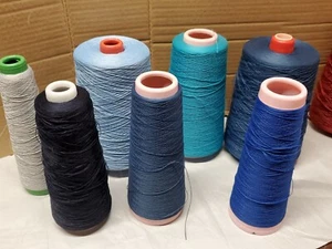 7 American lg=6000 Yd? Mask Serger Cone Thread Textured Poly all purpose box7 - Picture 1 of 3