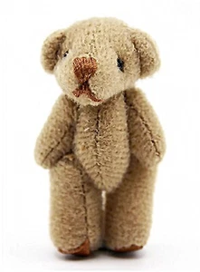 Dolls House Soft Cloth Brown Teddy Bear 1:12 Scale Miniature Nursery Toy tumdee - Picture 1 of 7