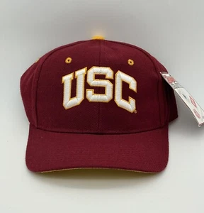 USC Trojans University Zephyr Vtg 90s Fitted Sports Hat Baseball Cap 7 1/8 NWT - Picture 1 of 8