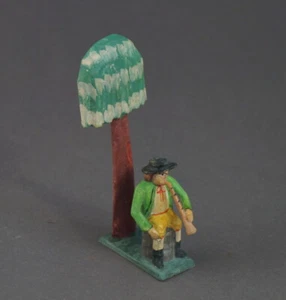 Grulicher Nativity Figure, Shepherd under Palm Tree > 7 cm < (# 8062) - Picture 1 of 4