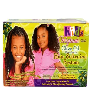 2 X Africa's Best Kids Originals Olive Oil Ultra Gentle Hair Softening System - Picture 1 of 2