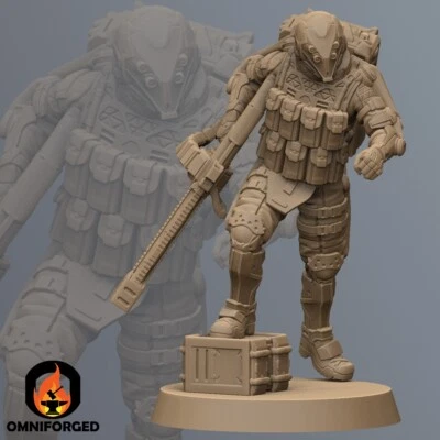 Mini proxy Cyberpunk Elijah Commando miniatura impresa en 3D de resina Foto 1 de 2