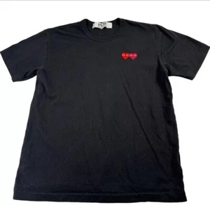 Comme Des Garcons Play T-Shirt Gr. L Rot Doppelherz Kurzarm - Bild 1 von 4