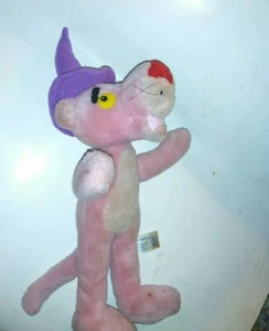 Sombrero de peluche Pink Panther Wizard 13" vintage 1998 buen estado. El estado es... - Imagen 1 de 7