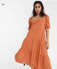 Emory Park midi smock dress in orange SMALL Used Bought From ASOS