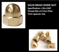 Nails Screws Fasteners Nuts Diy Materials 8mm Brass Dome Nut Cap Nut Din 1587 M8