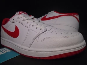 NIKE AIR JORDAN 1 RETRO LOW OG WHITE UNIVERSITY RED CHICAGO BRED CZ0790-161 9.5 - Picture 1 of 11