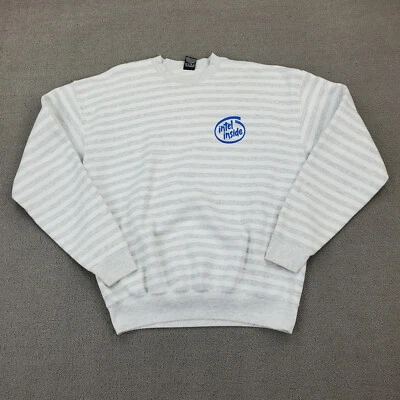 Vintage Sweatshirt Mens XL "Intel Inside" Gray Long Sleeve Sweatshirt USA Made - Image 1 of 4