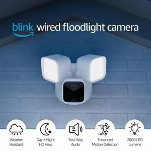 Telecamera proiettore cablata Blink telecamera di sicurezza intelligente 2600 lumen HD live view NUOVO - Foto 1 di 6