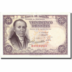 [#214041] Banknote, Spain, 25 Pesetas, 1946, 1946-02-19, KM:130a, UNC
