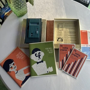Dispositivo educativo Markus Campbell del programa de mejora Excel-O-Reader 1968 de colección - Imagen 1 de 24