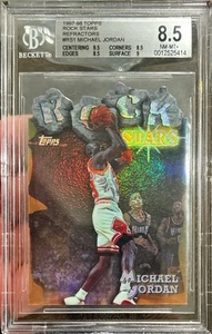 1997-98 Topps Michael Jordan Rock Stars Refractor #RS1 BGS 8.5 NM-MT No Greening - Picture 1 of 2
