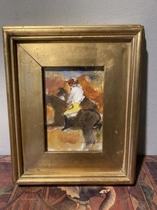 Jockey Study , By Listed DC Artist Demetro, Watercolor  Plein Aire Frame 12 x 10 - Picture 1 of 6