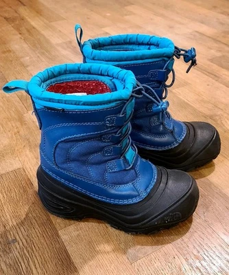 Bota de Nieve The North Face Alpen Glow Niños Niño Talla 13, Azul, Usada en Excelente Condición Foto 1 de 4