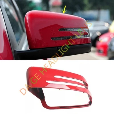 Cubierta de espejo retrovisor lateral izquierdo rojo para Mercedes-Benz Clase C 2010-2013 Foto 1 de 4