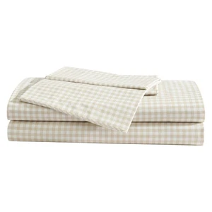 - Juego de sábanas, ropa de cama de algodón percal con funda de almohada a juego, crujiente y respira... - Imagen 1 de 6