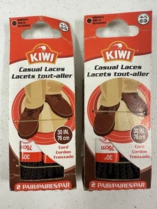 4x Lacci in corda casual marrone Kiwi 30” (2 confezioni da 2 paia ciascuna) - Foto 1 di 2