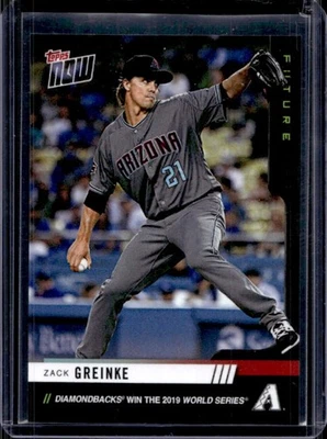 2019 Topps Now Future World Series Winners Zack Greinke #1 Diamondbacks - Image 1 of 2