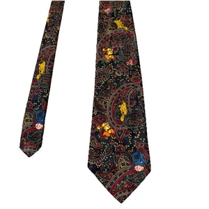 Disney Pooh Tie Paisley Print with Tigger Pooh Piglet Eeyore 100% Polyester - Picture 1 of 4