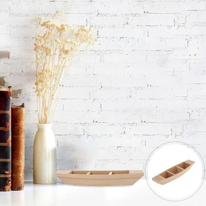 Modelo de barco de madera oficina niño pequeño juguete pesca decoración costera juguetes pequeños - Imagen 1 de 12
