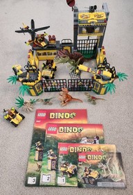 Lego Dino Sets Lot: Dino Defense HQ (5887) and Ambush Attack (5882) 99% Complete