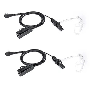2 pcs 2-Wire Clue Coil Suveillance Earpiece for Yaesu FT-65 FT-25 FT-4X/V - Picture 1 of 5
