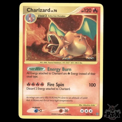 Charizard Holo #103/100 Stormfront DMG/Damaged(Big Pressure Mark) Pokemon 2008 - Image 1 of 3