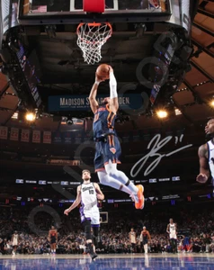 Jalen Brunson Autogramm 8x10 Foto Reprint New York Knicks signed Auto Dunk - Bild 1 von 2