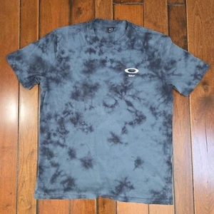 OAKLEY Golf T-Shirt Mens L Grey Black Tie Dye Munis Only No Kooks Graphic Tee - Picture 1 of 9