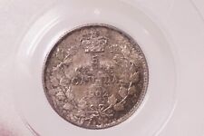 Canada 1902 Edwardian Small Five 5 Cents Coin Certified !! #mo-14