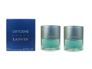 Lanvin Oxygene Homme COLOGNE Men LOT 2 X  0.17oz/ 5ML EDT Splash TRAVEL MINI - Picture 1 of 1