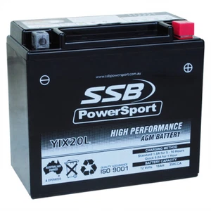 YTX20L-BS AGM Battery for Yamaha XV17AT XV1600 ROAD STAR SILVERADO Motorbike 18a - Picture 1 of 6