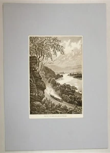 Stampa Print Tract of the Delaware River approx. 1890 train railway ferrovia - Picture 1 of 1