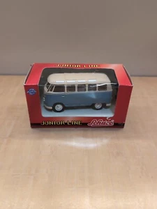 Schuco Junior Line VW Bully Samba Bus Blue Volkswagen Micro Bus Metal Model 1:72 - Picture 1 of 12