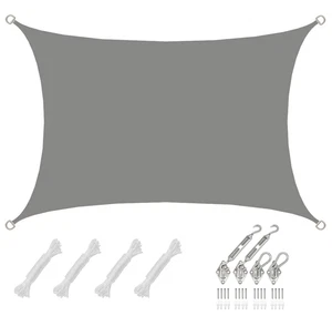 2x3m Sonnensegel Rechteckig Wasserdicht - Sonnenschutz Segel Set mit Befestigung - Bild 1 von 11