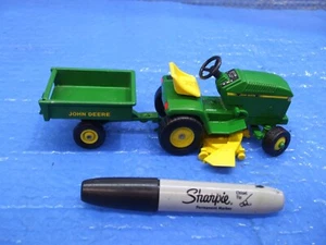 John Deere Metal Lawn Mower Garden Tractor 5591-8890 + 542-6511 Dump Trailer toy - Picture 1 of 8