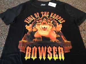 Bowser King of Koopas SS Black T-Shirt Youth Large 10-12 Super Mario Bros New - Picture 1 of 7