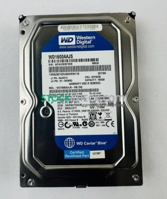 Western Digital WD1600AAJS-08L7A0 Hard Disk Drive - Image 1 of 4