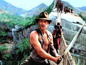 Indiana Jones TT Art-Iconic Movie Scenes with 6"x8" mounted prints- A4 Framed - Picture 1 of 5