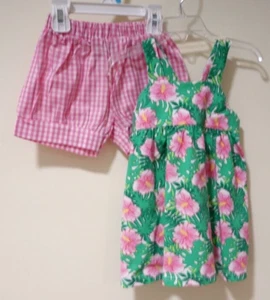 NWT Classic Whimsy Floral & Check Mia Shorts Outfit Girl's Size 7 - Picture 1 of 3