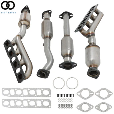 For Nissan Titan 5.6L 2004-2015 Manifold Catalytic Converters Front & Rear All 4 - Image 1 of 4