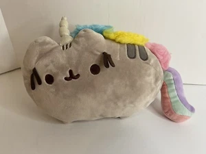 Gund Pusheen Plush Gray Unicorn Stuffed Animal 11”L Sanrio Toy Lovey - Picture 1 of 3