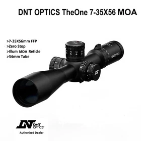 DNT OPTICS TheOne 7-35X56 FFP MOA TOR/MPR Illum. Reticle Zero Stop - 34mm Tube - Picture 1 of 6